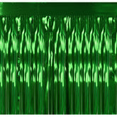 Green Metallic Fringed Table Skirt